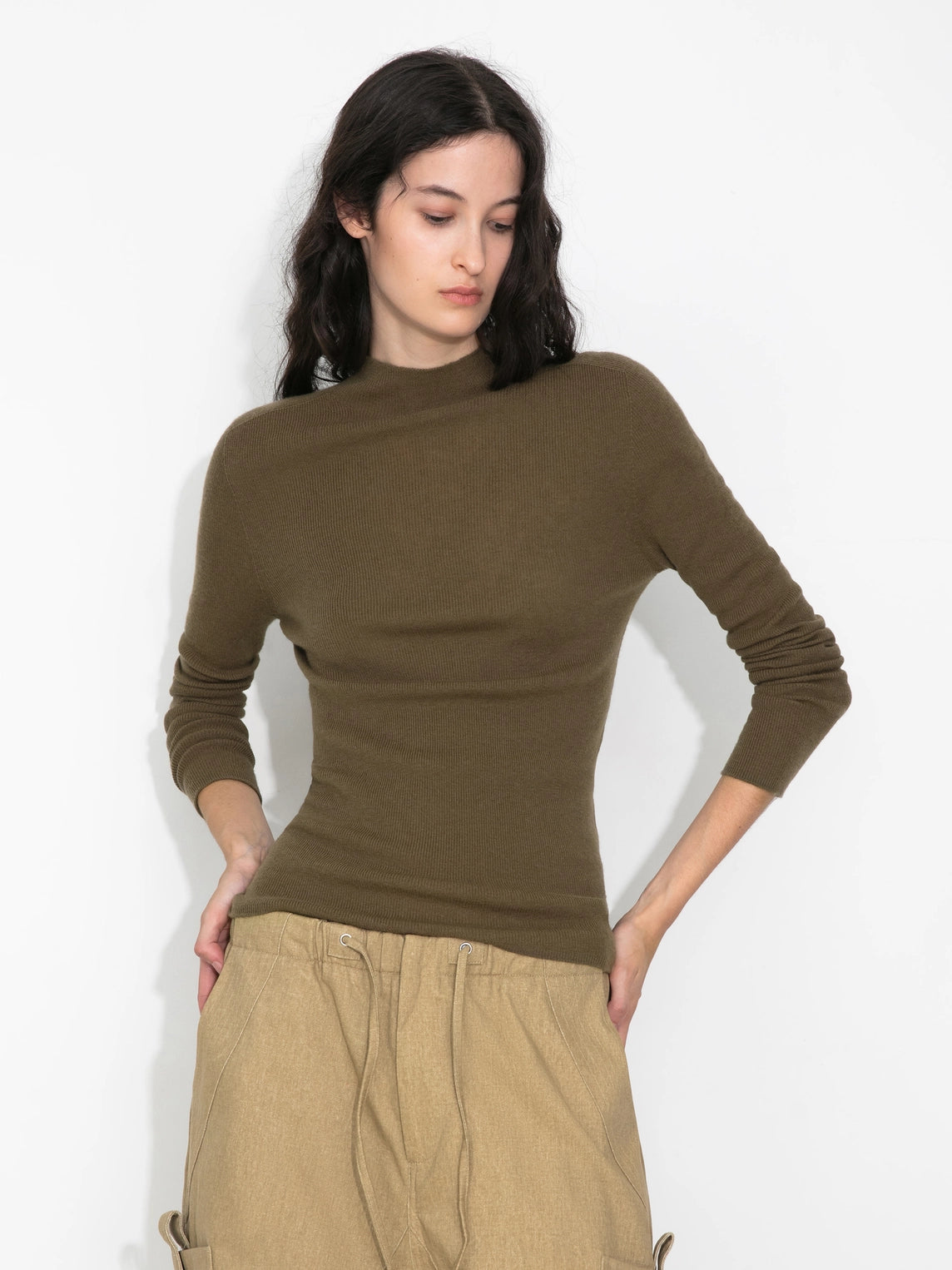 Merino Wool Turtleneck Knitwear Jumper