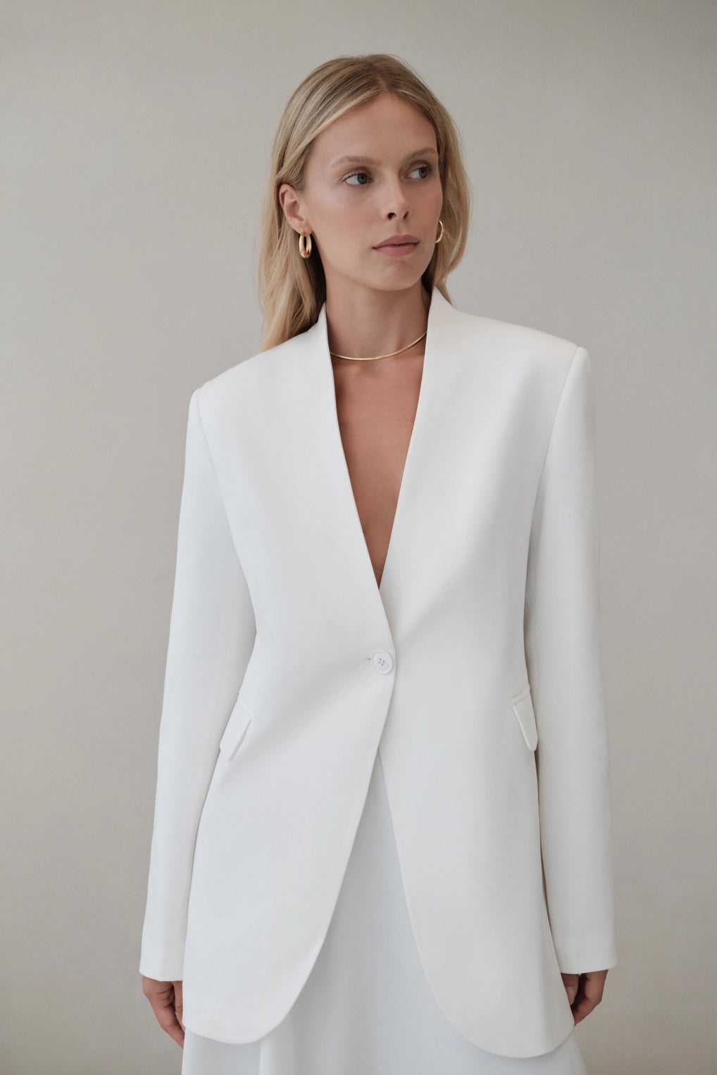 Lustre | Structured Single-Button Blazer
