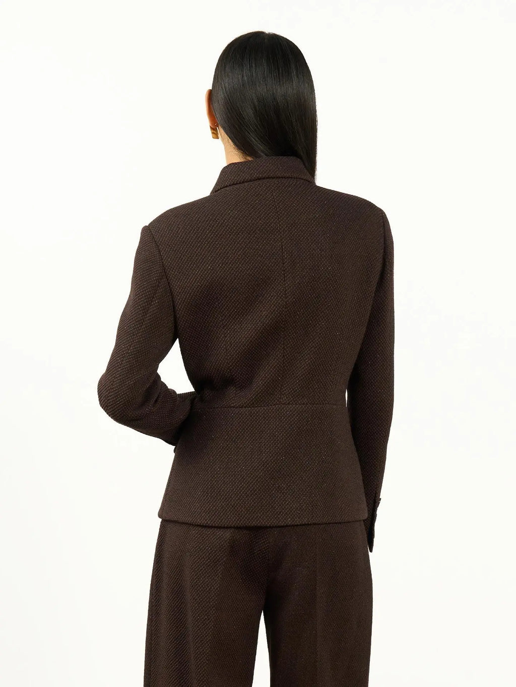 Textured Shirt Collar Jacket