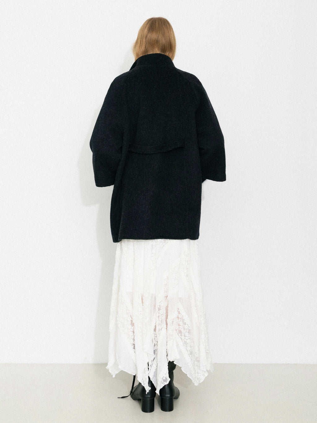 Minimal Wool-Blend Waist-Defined Coat