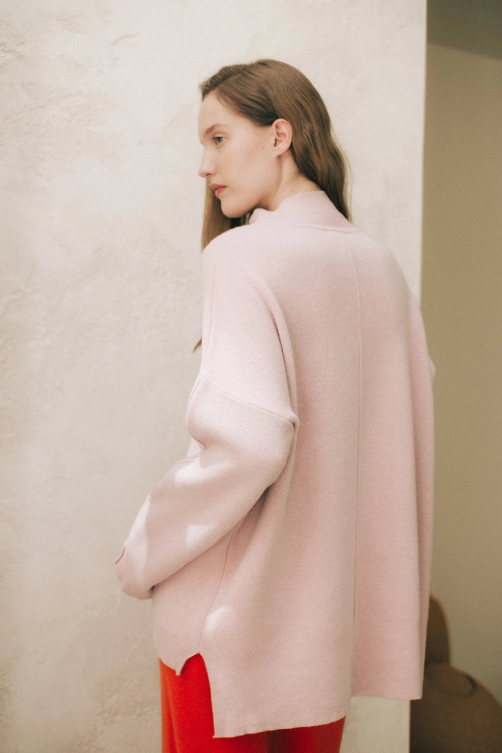 Wide Turtleneck Cashmere Blend Sweater