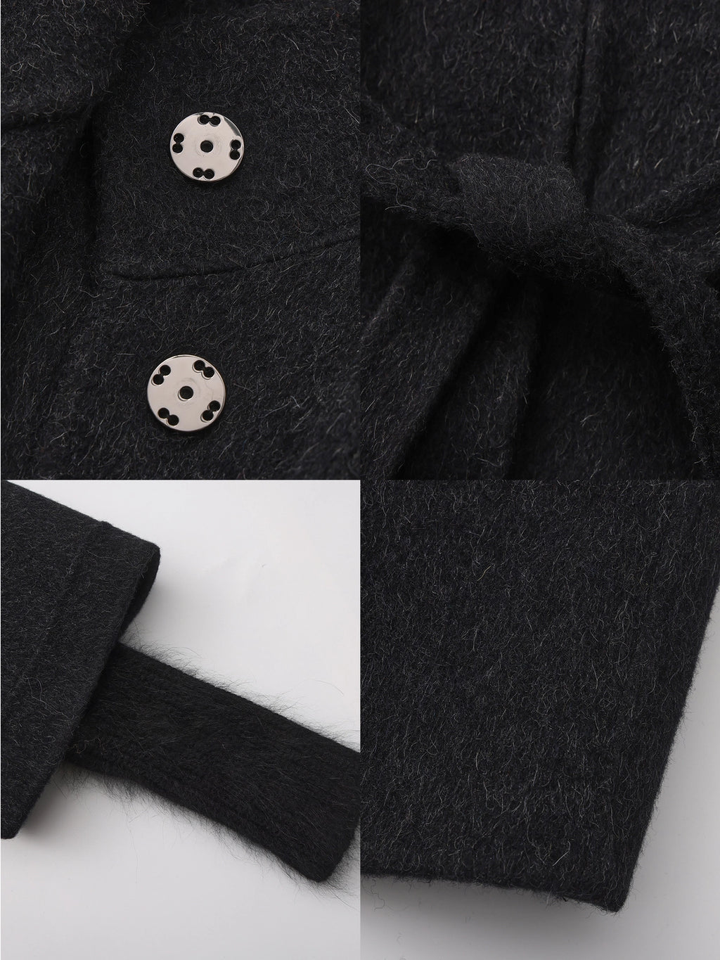 Minimal Wool-Blend Waist-Defined Coat