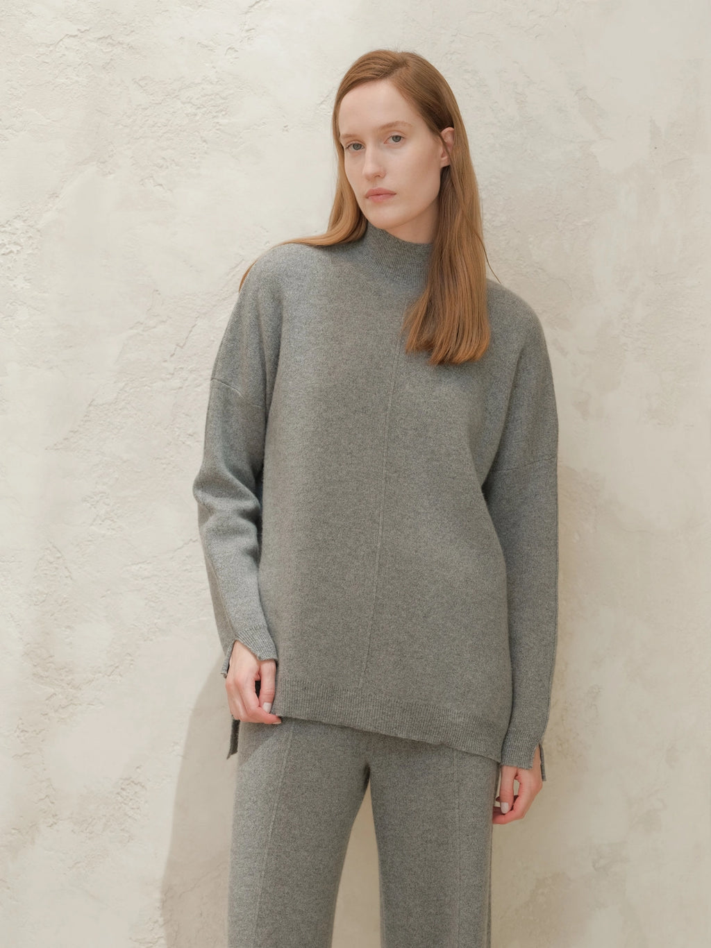Wide Turtleneck Cashmere Blend Sweater