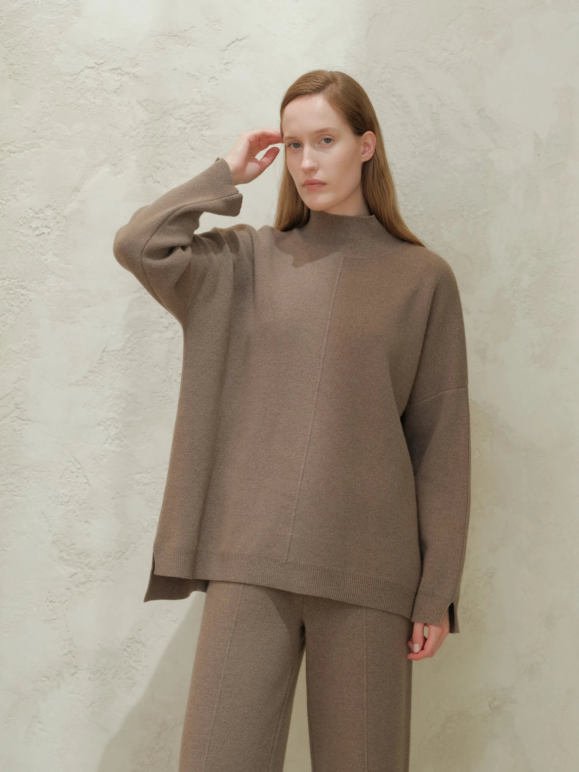 Wide Turtleneck Cashmere Blend Sweater