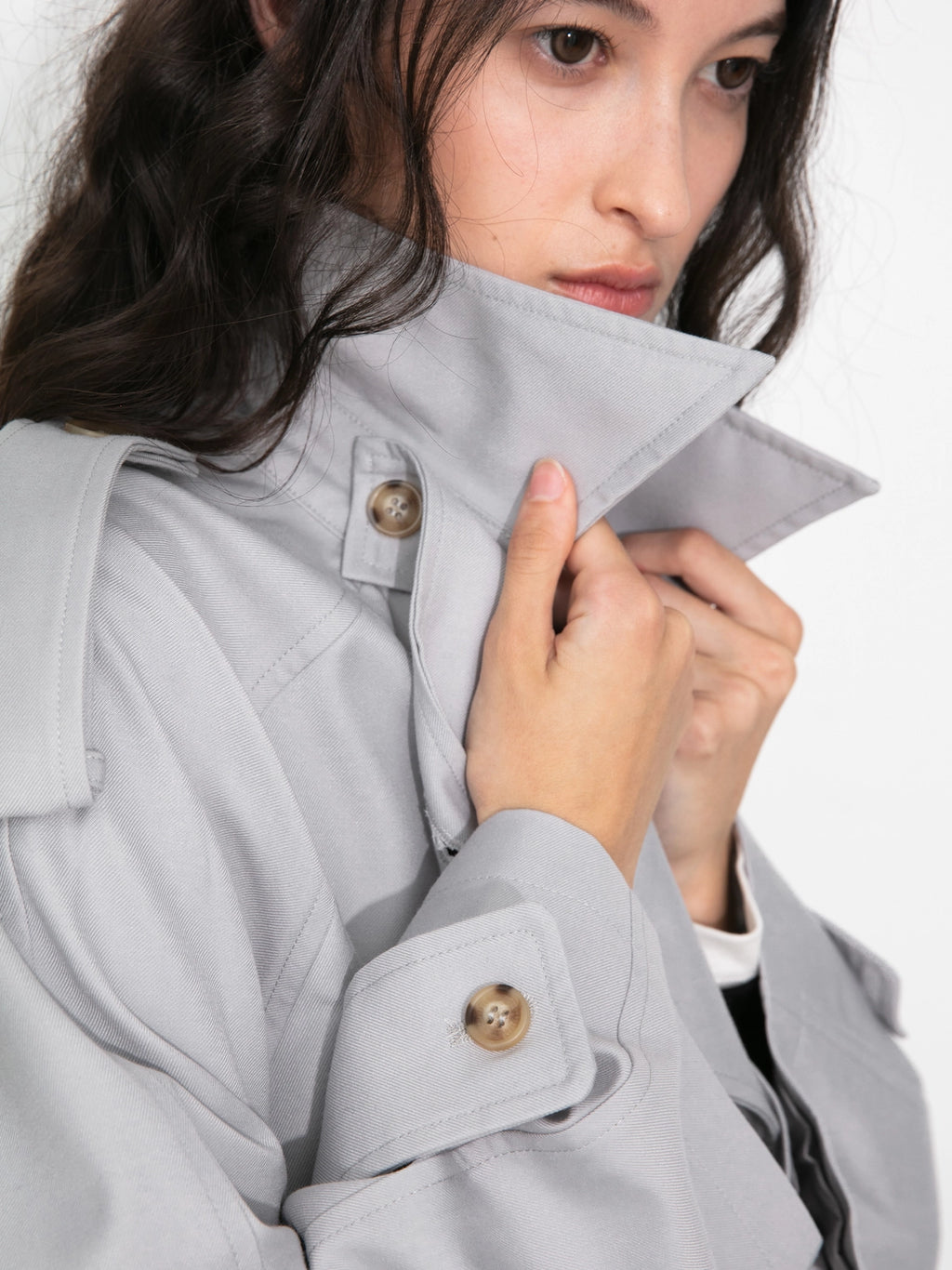 Oversized Mid-Length Trench Coat with Belt